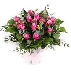 Pink Roses Dozen